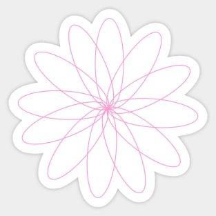 Pink Spiral Flower Sticker